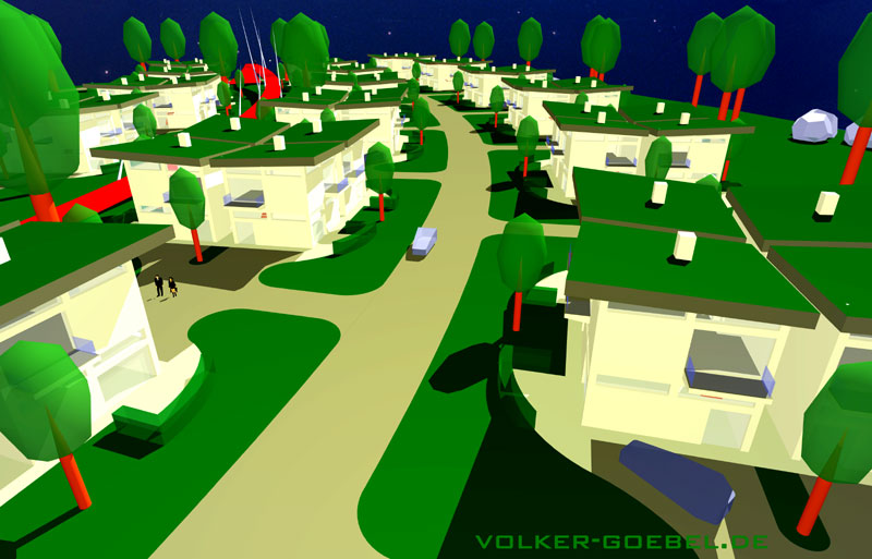 Blick in eine Wohnstrasse