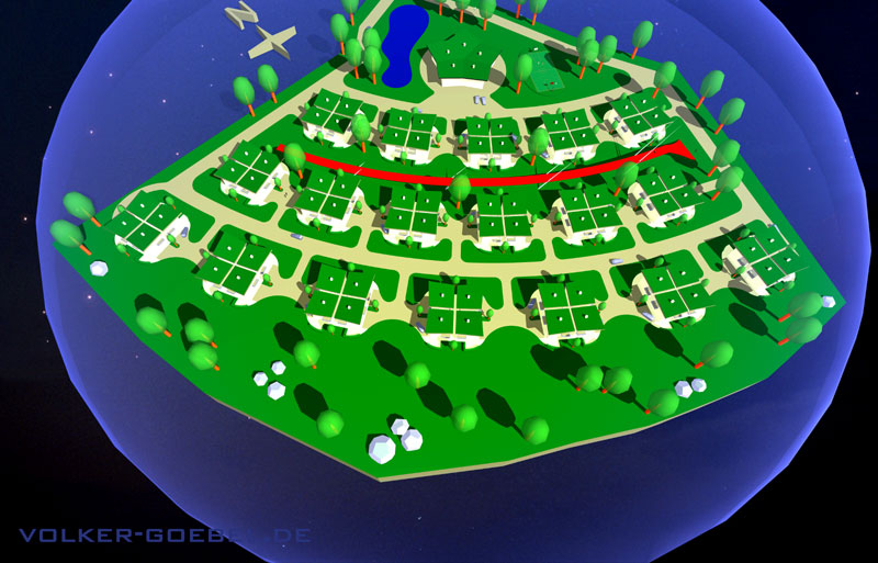 Blick über das Rahder Feld im Flug