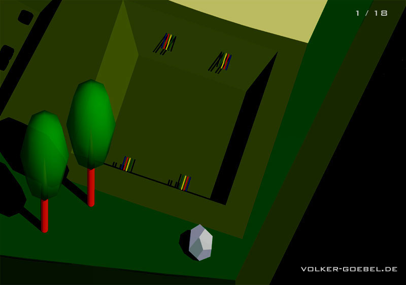 Baugrube mit Anschlüssen