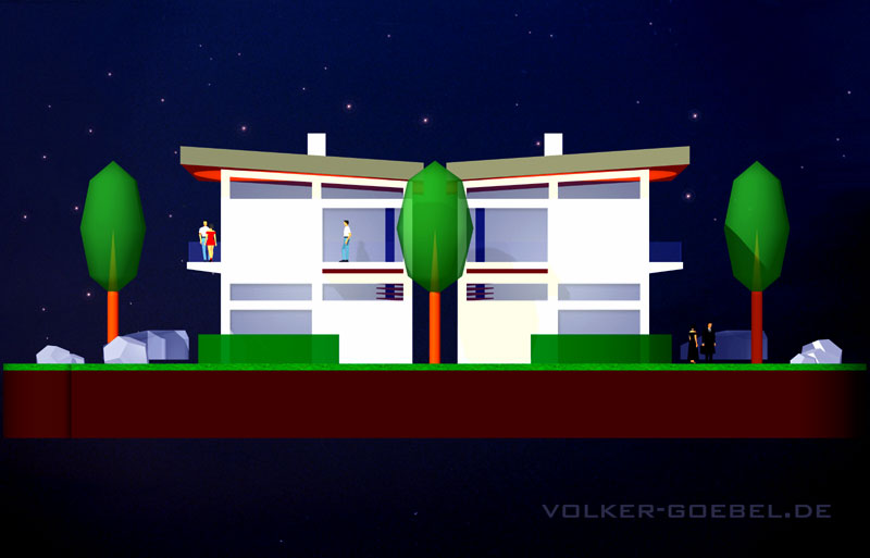 Haustyp 1 Lochfassade mit Lichtband